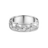 9ct White Gold 6mm Diamond Cut Wedding Ring