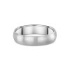 9ct White Gold 5mm Satin Finish Mens Wedding Ring