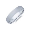 Gents 9ct White Gold 5mm Frosted Finish Wedding Ring