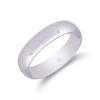 9ct White Gold Light Court Wedding Ring 4mm