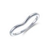 9ct White Gold Wishbone Wedding Band