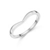 9ct White Gold Plain Wishbone Wedding Band