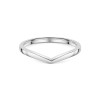 9ct White Gold Plain Wishbone Wedding Band