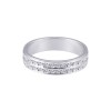 9ct White Gold Double Row Sparkle Cut 4.5mm Wedding Ring
