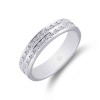 9ct White Gold Double Row Sparkle Cut 4.5mm Wedding Ring