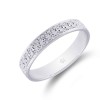9ct White Gold Fancy Sparkle Cut 3.5mm Wedding Ring