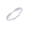9ct White Gold Sparkle Cut Shaped Wedding Ring