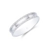 9ct White Gold 3.5mm Edged Sparkle Cut Wedding Band