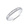 9ct White Gold 2.8mm Edged Sparkle Cut Wedding Band