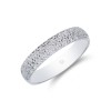 9ct White Gold 3.5mm Domed Sparkle Cut Wedding Band