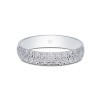 9ct white gold 3.5mm domed sparkle cut wedding band