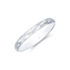 9ct White Gold 2.5mm Hammered Effect Wedding Band