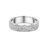 9ct White Gold Double Row Sparkle Cut Wedding Ring