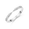 9ct White Gold Shaped Sparkle Cut Wedding Band