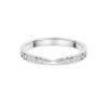 9ct White Gold Shaped Sparkle Cut Wedding Band