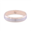 9ct White Gold And Yellow Gold Two Tone Matt And Polished Wedding Band 5mm
