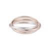 9ct 3 Colour Gold Russian Band 1.5mm Wedding Ring