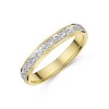 9ct Yellow and White Gold 3mm Single Row Sparkle Cut Wedding Band