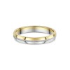 9ct 2 Colour 3mm Ladies Bead Centre Wedding Ring