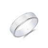 Platinum Light Soft Flat Court 6mm Wedding Ring