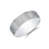 Platinum Bevelled Edge Wedding Band