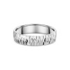 Platinum 6mm Diamond Cut Pattern Gents Wedding Band