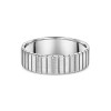 Platinum 6mm Line Patterned Gents Wedding Band