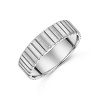 Platinum 6mm Line Patterned Gents Wedding Band