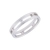 Platinum 0.28ct Diamond Satin and Polished Wedding Ring