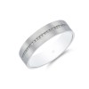 Platinum 0.15ct Milgrain Diamond Wedding Band