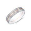 Platinum 0.06ct Fancy Diamond Wedding Band