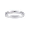 Ladies Platinum Softened Flat Court Wedding Ring 3mm