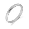Platinum D-Shape 2.5mm Wedding Ring