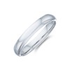 Ladies Platinum 3mm Light Court Wedding Ring