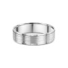Platinum Bevelled Edge Brushed Finish 5mm Wedding Ring