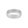 Palladium D-Shape Wedding Ring 6mm