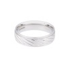 Palladium Fancy Lined Wedding Ring 6mm