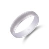 Palladium Patterned Medium Flat Top Court Wedding Ring 5mm