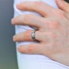 Palladium Wave Pattern 5mm Wedding Band