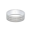 Palladium Matte Finish Double Line 6mm Wedding Band