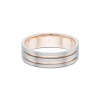 Palladium & 9ct Rose Gold 6mm Wedding Band