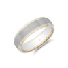 Palladium and 9ct Yellow Gold Matte and Polished Finish 6mm Wedding Band