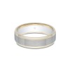 Palladium and 9ct Yellow Gold Matte and Polished Finish 6mm Wedding Band