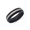 Titanium and Black Carbon Plated 6mm Wedding Band