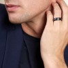 Titanium and Black Carbon Plated 6mm Wedding Band