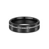 Titanium Black Off Set 6mm Diamond Wedding Ring