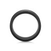 Titanium Black 8mm Contrast Line Bevelled Edge Gents Wedding Ring