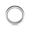 Titanium 6mm Black Centre Lined Gents Wedding Ring