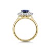 18ct Yellow Gold Oval Cut 1.65ct Sapphire & Diamond Halo Ring 