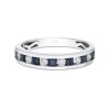 9ct White Gold Princess Cut Sapphire and Brilliant Cut Diamond 0.63ct Eternity Ring